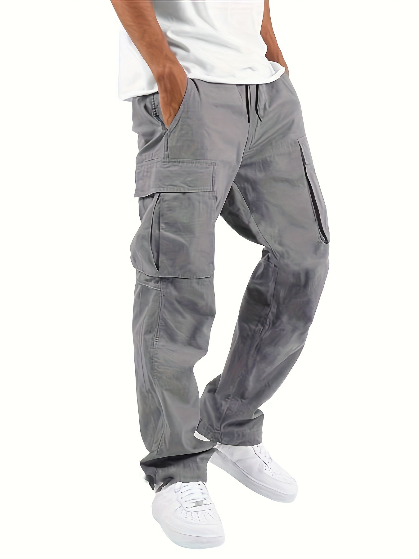 Pantaloni Cargo Uomo Baggy Lunghezza Lunga