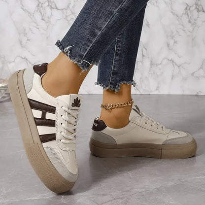 Sneaker Donna Comode Stile Retrò con Lacci