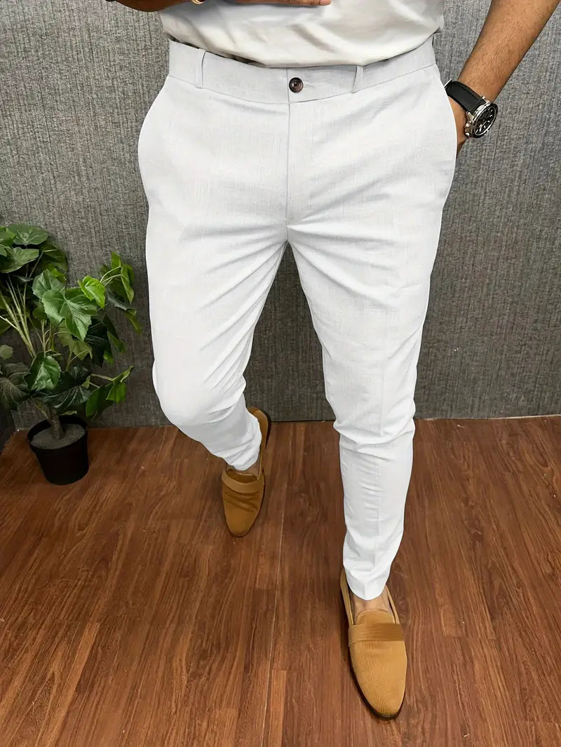 Pantaloni Uomo Mezzo Formali Taglio Classico