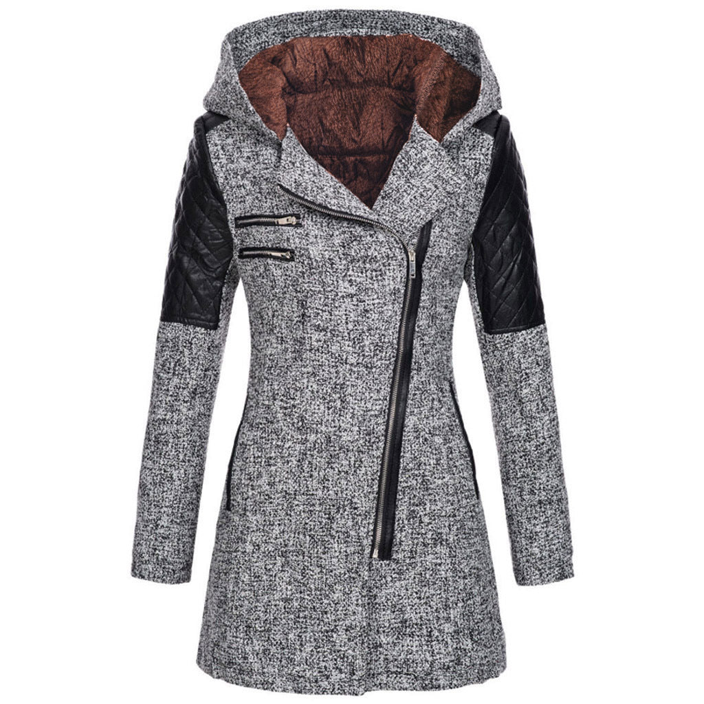 Giacca Invernale Donna Vintage Calda Stile Classico