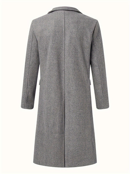 Trenchcoat Uomo Stile Elegante Business Autunno Inverno