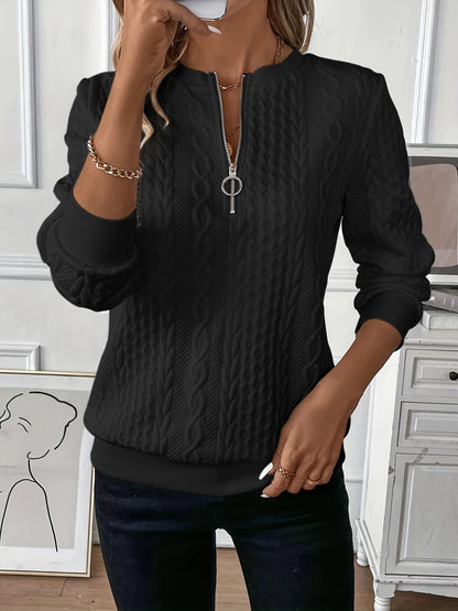 Maglione Donna con Zip Tessuto Morbido Stagionale