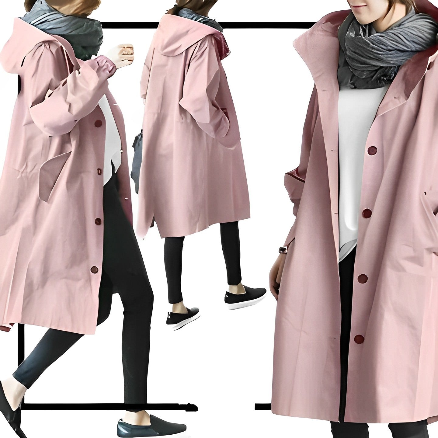 Giacca Antivento Unisex con Cappuccio DuraCoat Lunga