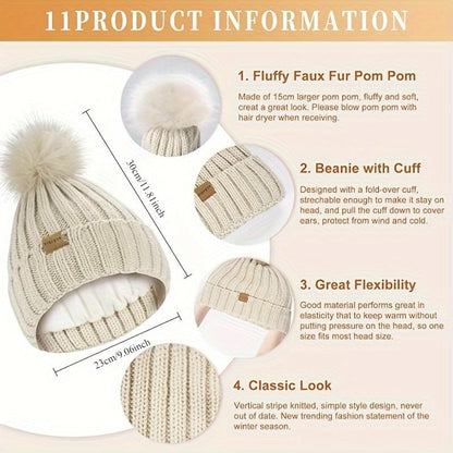 Set Invernale Donna Cappello Sciarpa Guanti Touchscreen