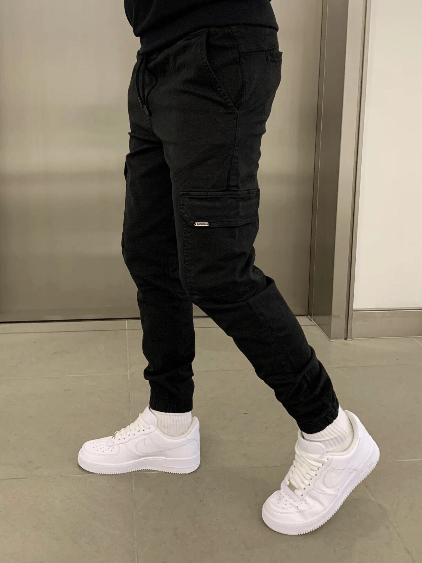 Pantaloni Cargo Uomo Lavoro Jogger Elastico