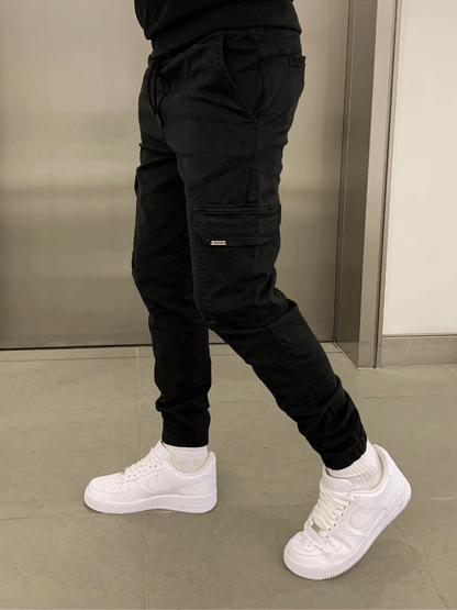 Pantaloni Cargo Uomo Lavoro Jogger Elastico