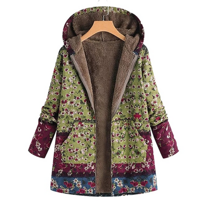 Giacca Donna Casual in Tessuto Morbido con Stampa Floreale