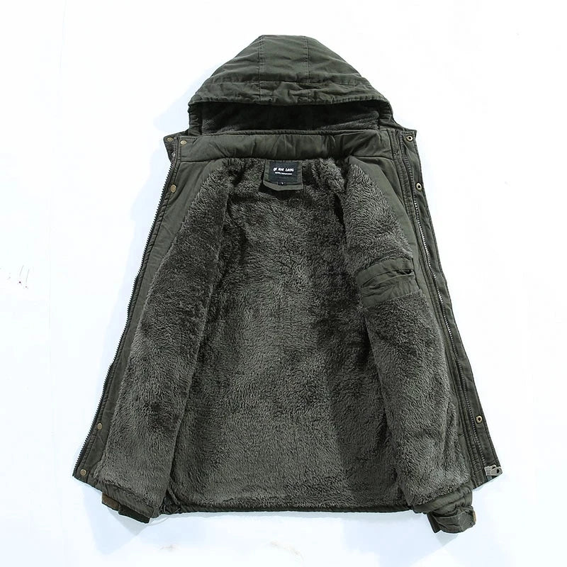 Giacca Invernale Uomo Foderata in Pile Lunghezza Lunga