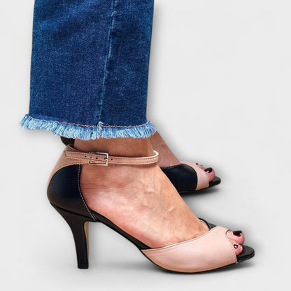 Abito Elegante Donna Bicolore Scollo a V - Brentozzi