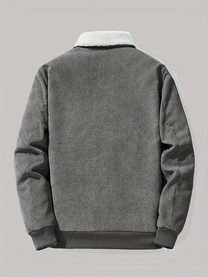 Giacca Invernale Uomo con Colletto a Revers Calda Stile Classico