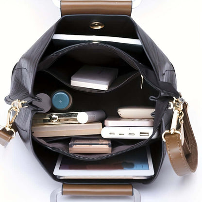Borsa Donna in Pelle Elegante Due Toni