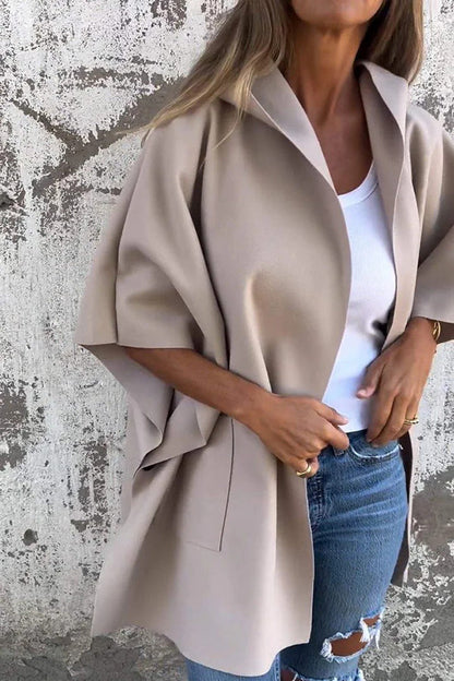 Cappa Donna Oversize Tessuto Morbido Scivolata