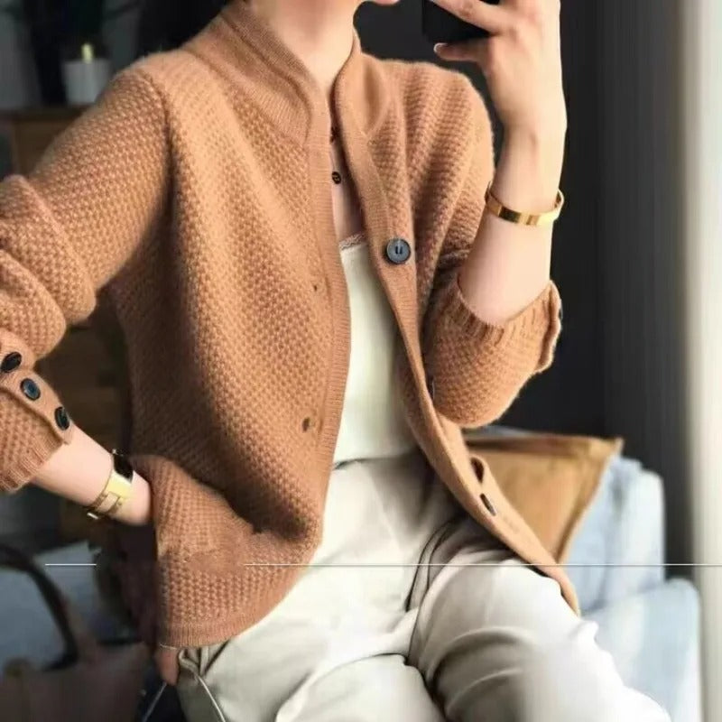 Giacca Donna in Lana Spessa Calda Stile Classico