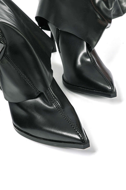 Stivali Donna Designer in Pelle Look Oversize