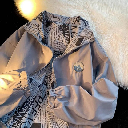 Giacca Donna Reversibile con Stampa Design Slim