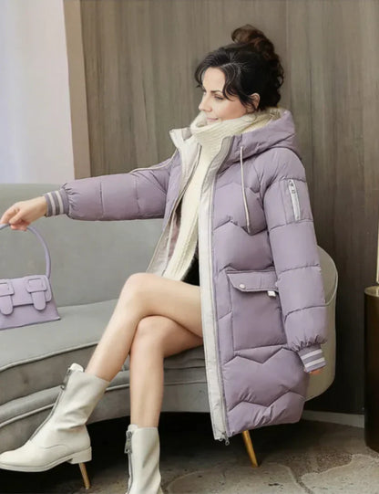 Parka Invernale Donna Mezza Lunghezza Casual Caldo