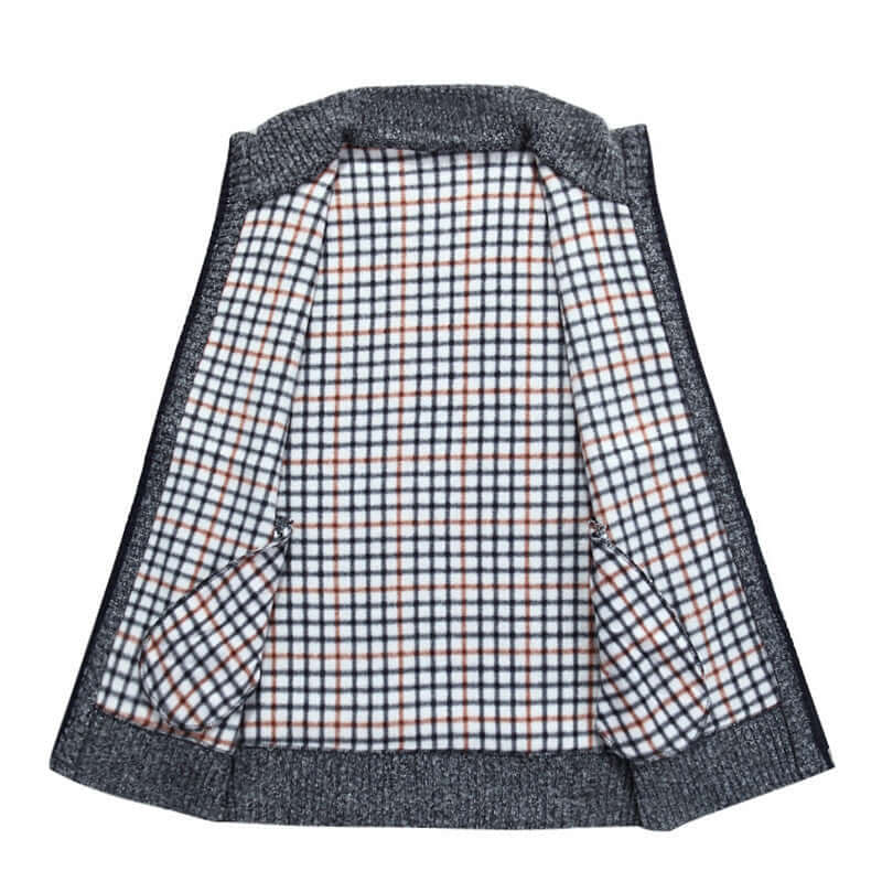 Cardigan Uomo in Maglia con Collo Alto Caldo