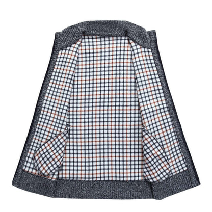 Cardigan Uomo in Maglia con Collo Alto Caldo