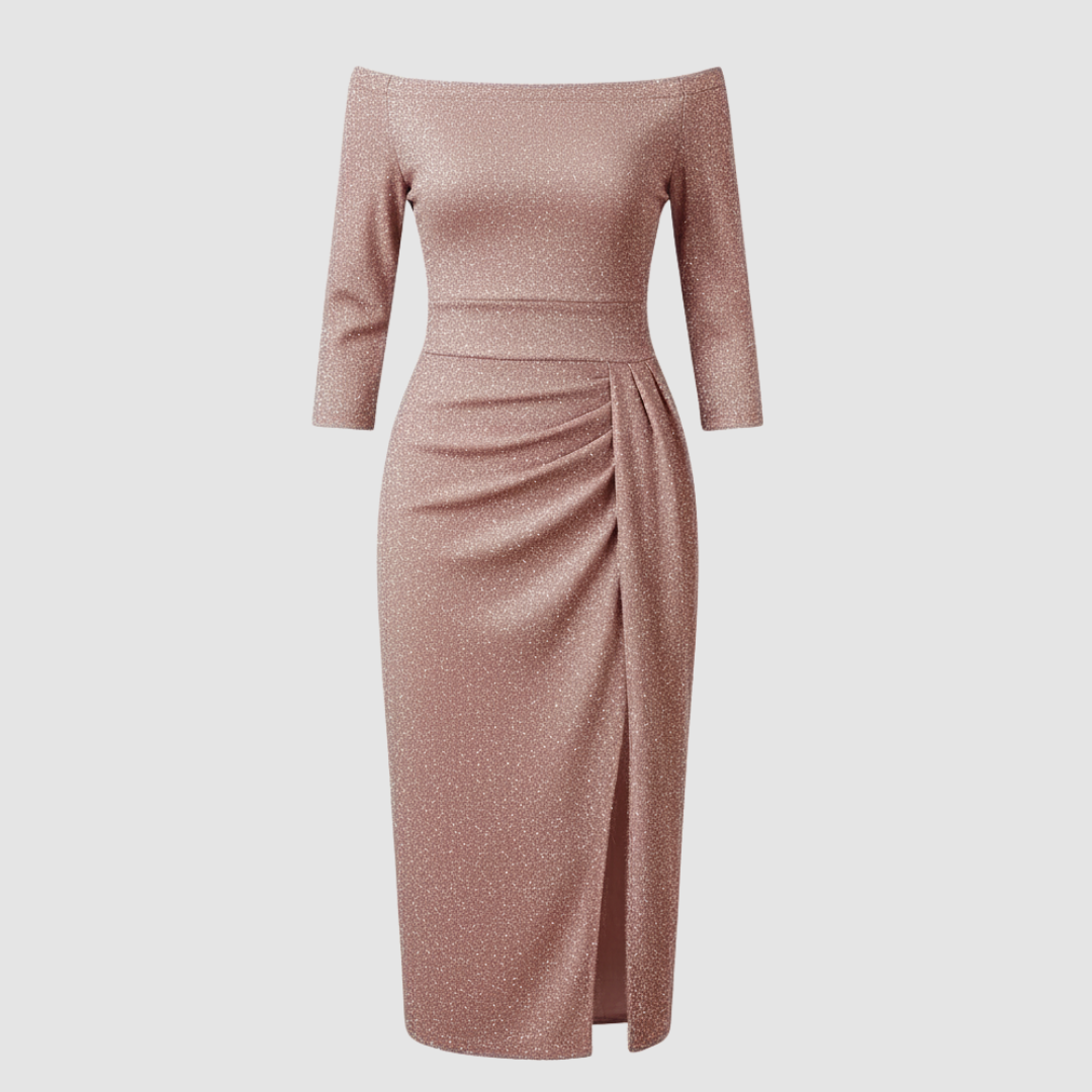 Abito Midi Donna con Spalle Scoperte