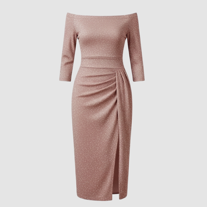 Abito Midi Donna con Spalle Scoperte