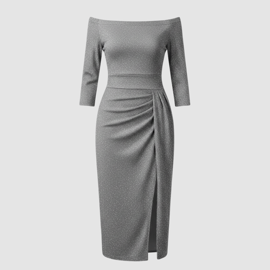 Abito Midi Donna con Spalle Scoperte