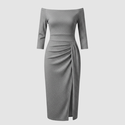 Abito Midi Donna con Spalle Scoperte