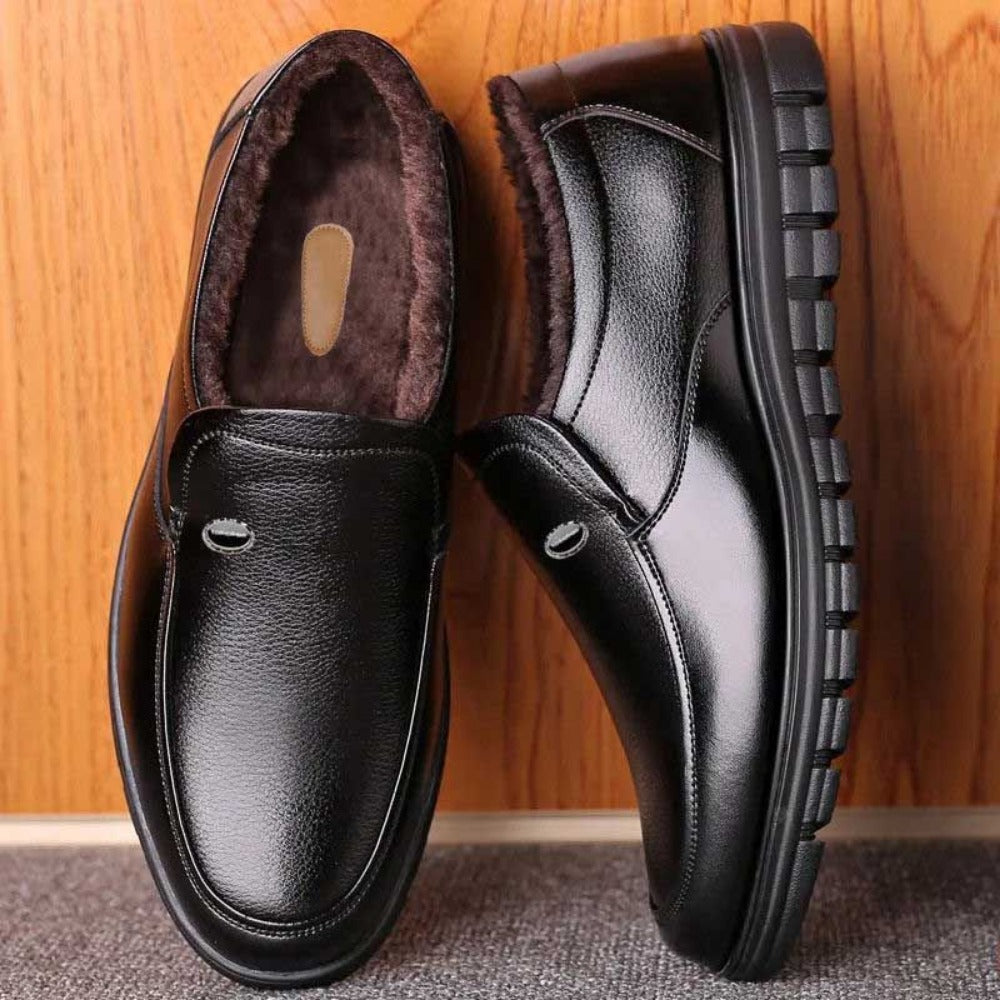 Scarpe Invernali Uomo in Pelle Slip-On