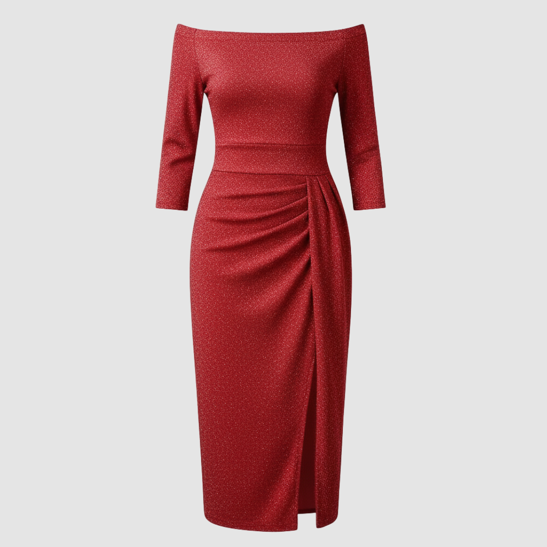 Abito Midi Donna con Spalle Scoperte