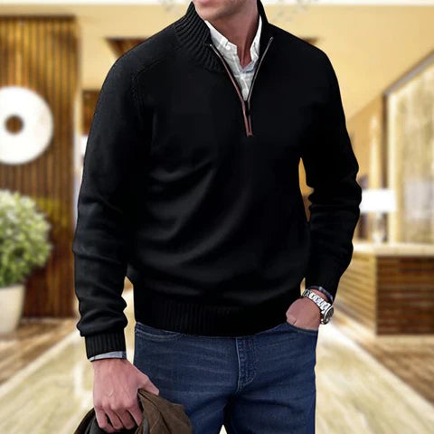Maglione Uomo Elegante con Zip