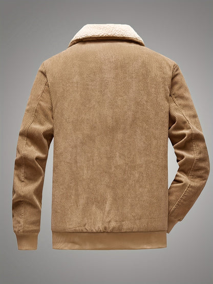 Giacca Invernale Uomo con Colletto a Revers Calda Stile Classico