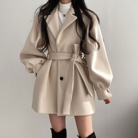 Cappotto Donna con Cintura e Maniche Lunghe Classico - Brentozzi