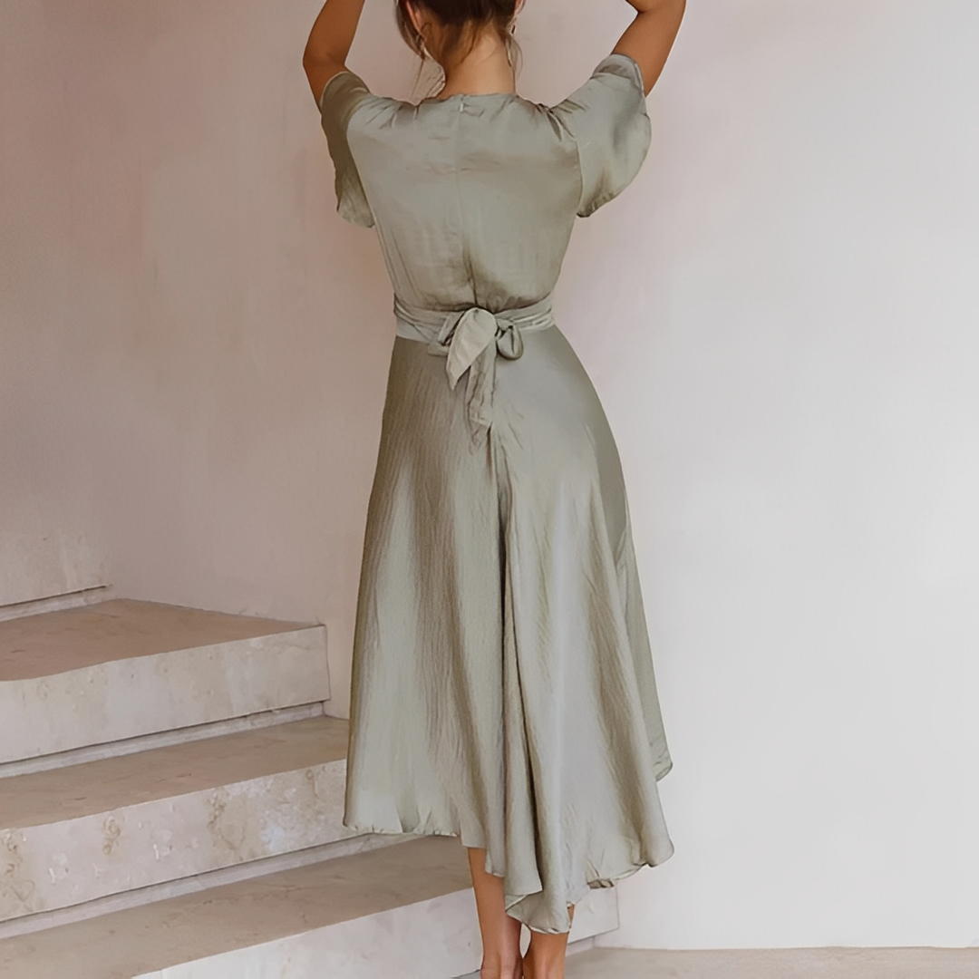 Abito Vintage Donna Elegante Scollo Classico