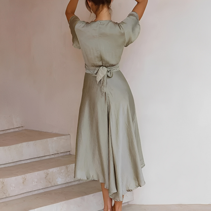 Abito Vintage Donna Elegante Scollo Classico