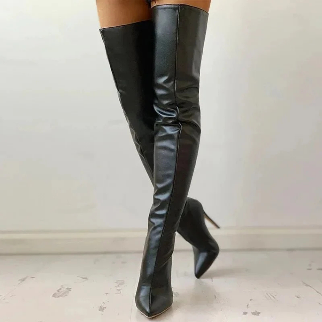 Stivali Overknee Donna Tacco Punta Stretta