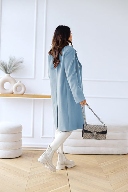 Cappotto Donna Doppio Petto in Tessuto Morbido Classico