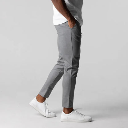 Pantaloni Chino Uomo Slim Fit Elastici Eleganti