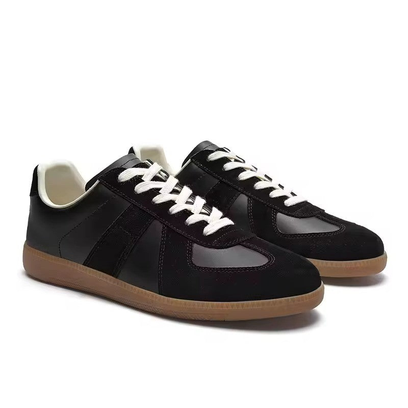Sneakers Uomo Basse con Lacci e Dettagli a Pannelli