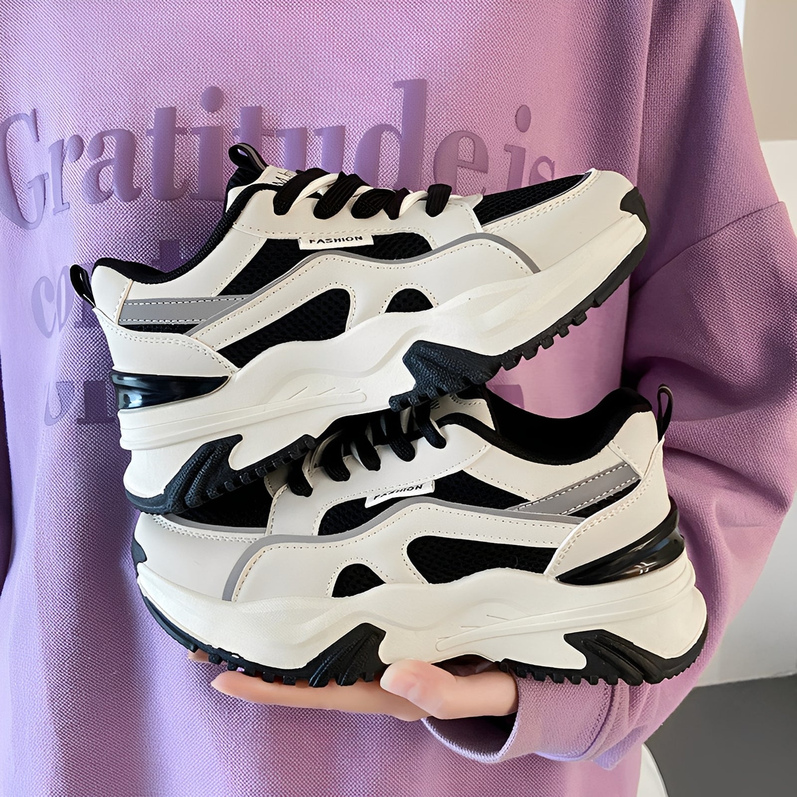 Sneakers Donna Mesh Tacco Alto Stile Casual - Brentozzi