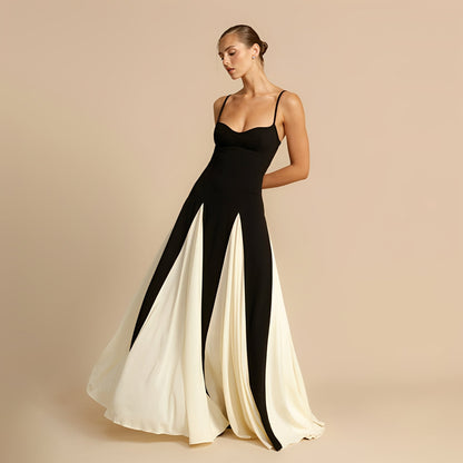 Abito Elegante Donna con Righe Oblique
