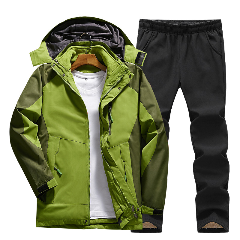 Set Outdoor 3-in-1 Donna Impermeabile con Giacca Fleece Rimovibile