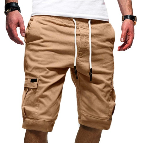 Bermuda Cargo Uomo con Coulisse Tasche Multiple