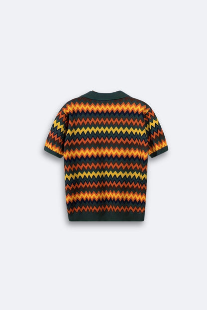 Maglione Donna Retro Motivo Zigzag Vestibilità Classica