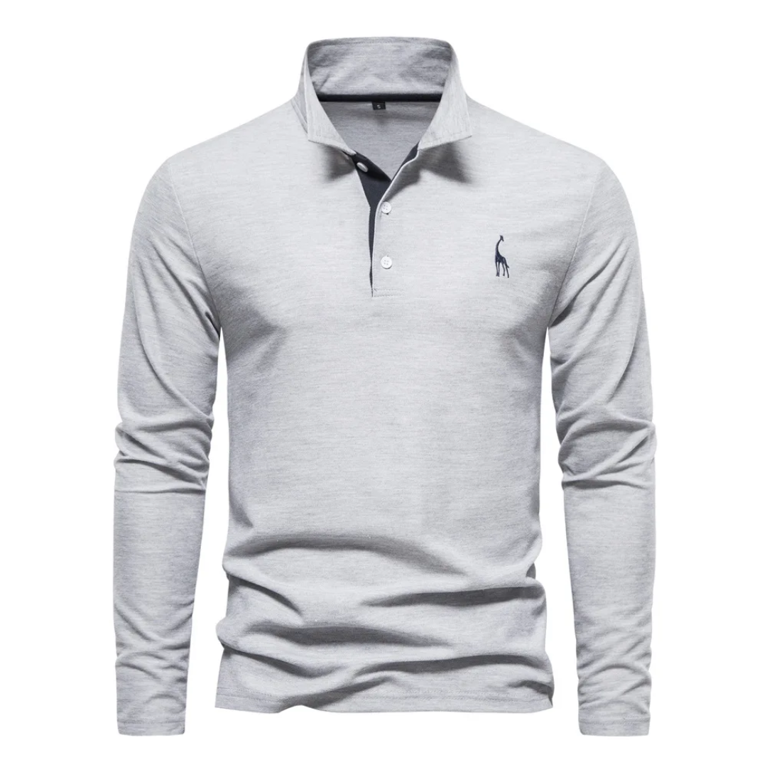 Polo Uomo Manica Lunga Taglio Classico Casual