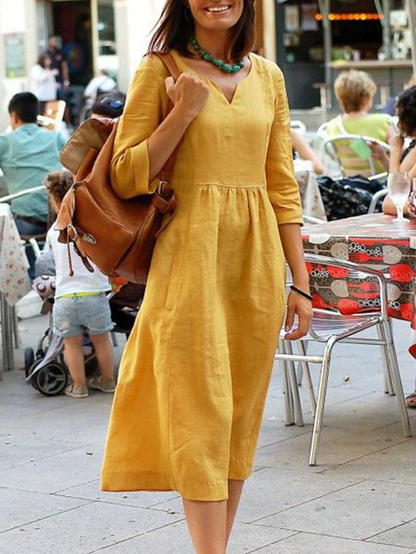 Abito Donna Scollo a V Taglio Sottile