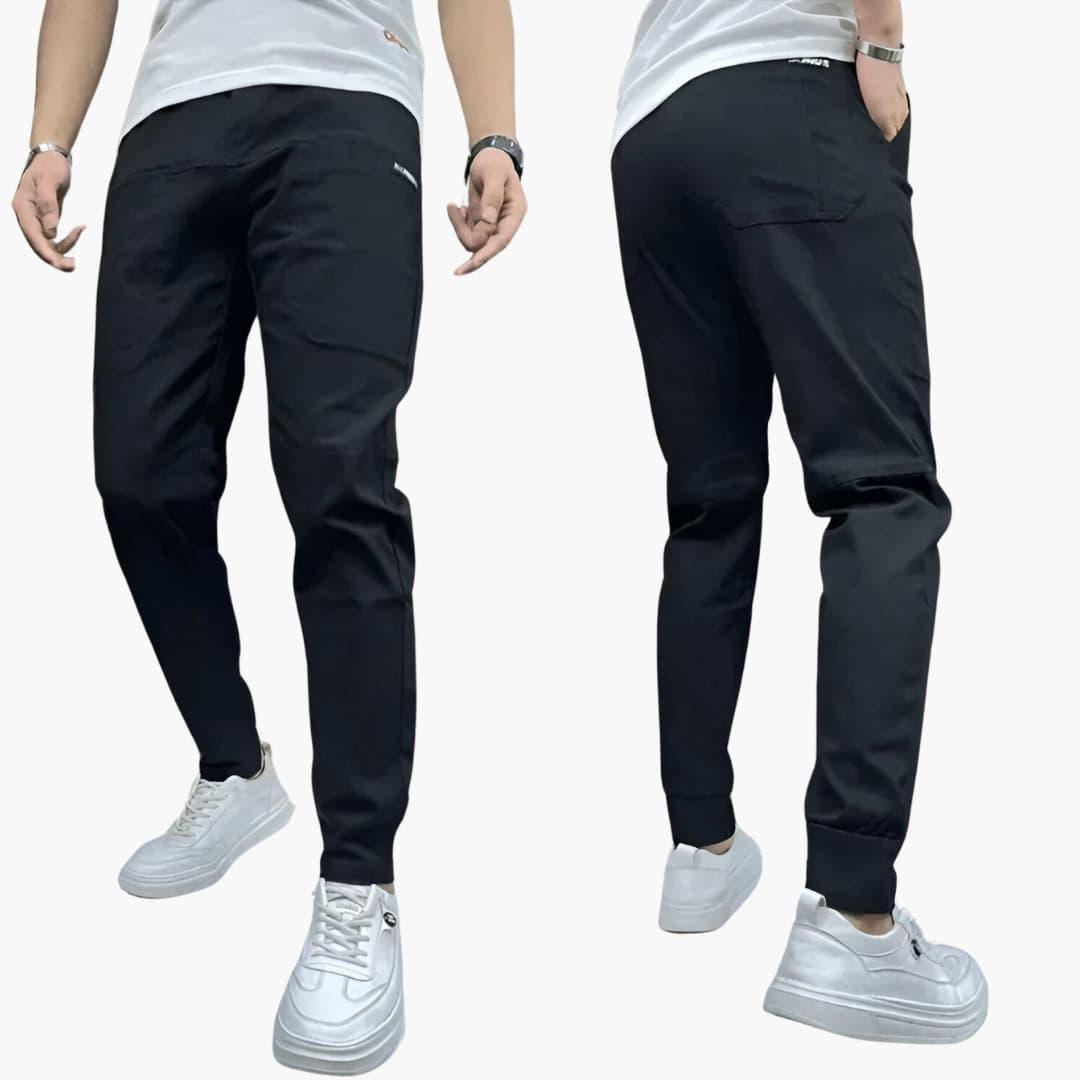 Pantaloni Cargo Uomo in Tessuto Stretch Vestibilità Comoda