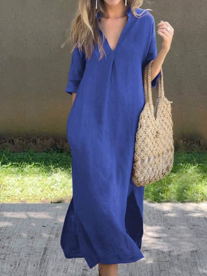 Abito Estivo Donna Scollo a V Manica Mezza