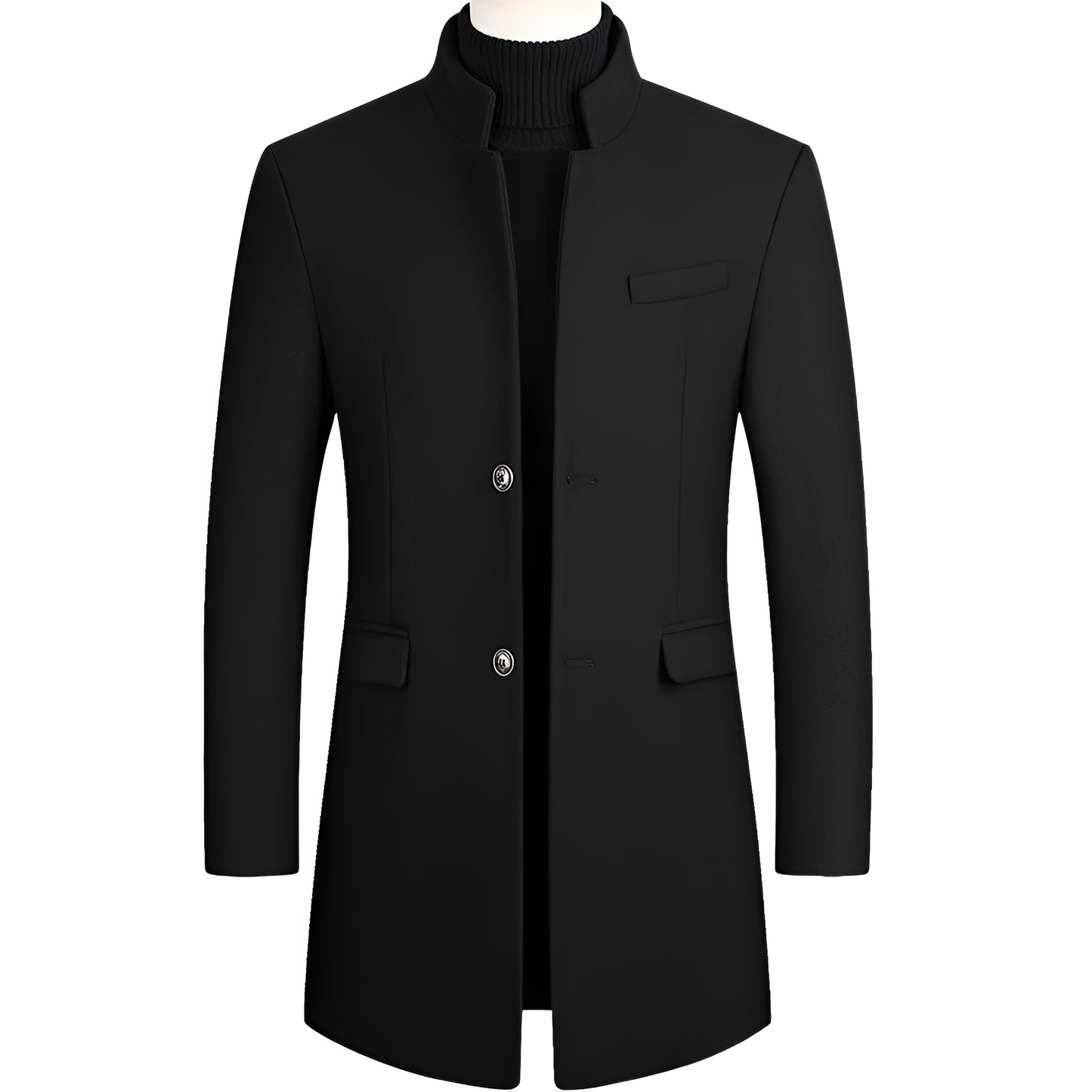 Cappotto Uomo con Colletto Alto Elegante