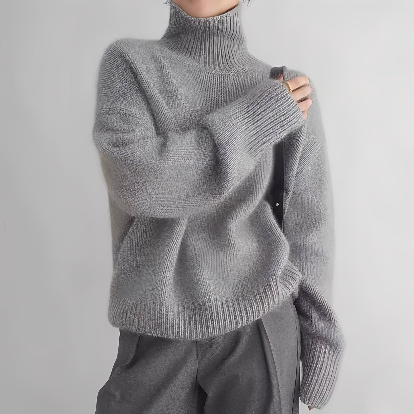 Maglione Donna Dolcevita Stile Classico