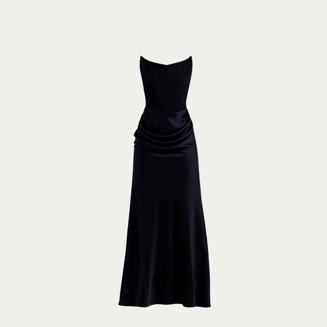 Abito Maxi Donna Cerimonia Svasato Elegante