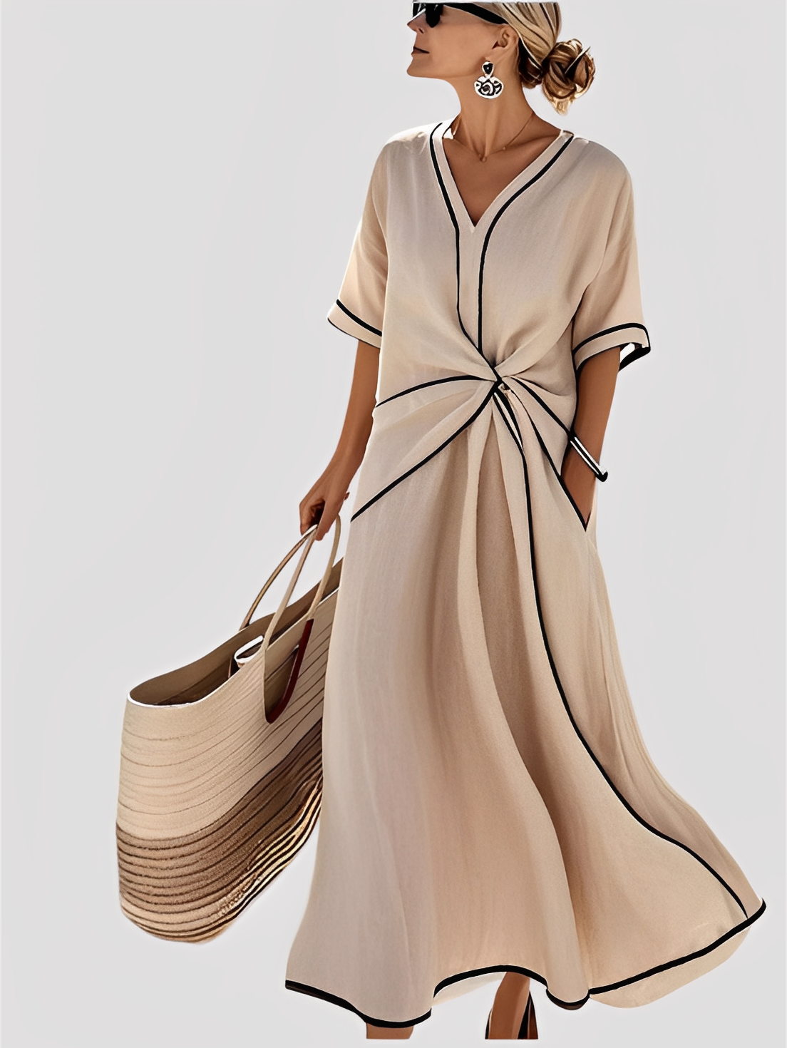 Abito Maxidress Donna Elegante Taglio Morbido